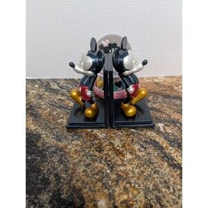 Vintage Disney 1930s Mickey Mouse Bookends And Valentine's Globe